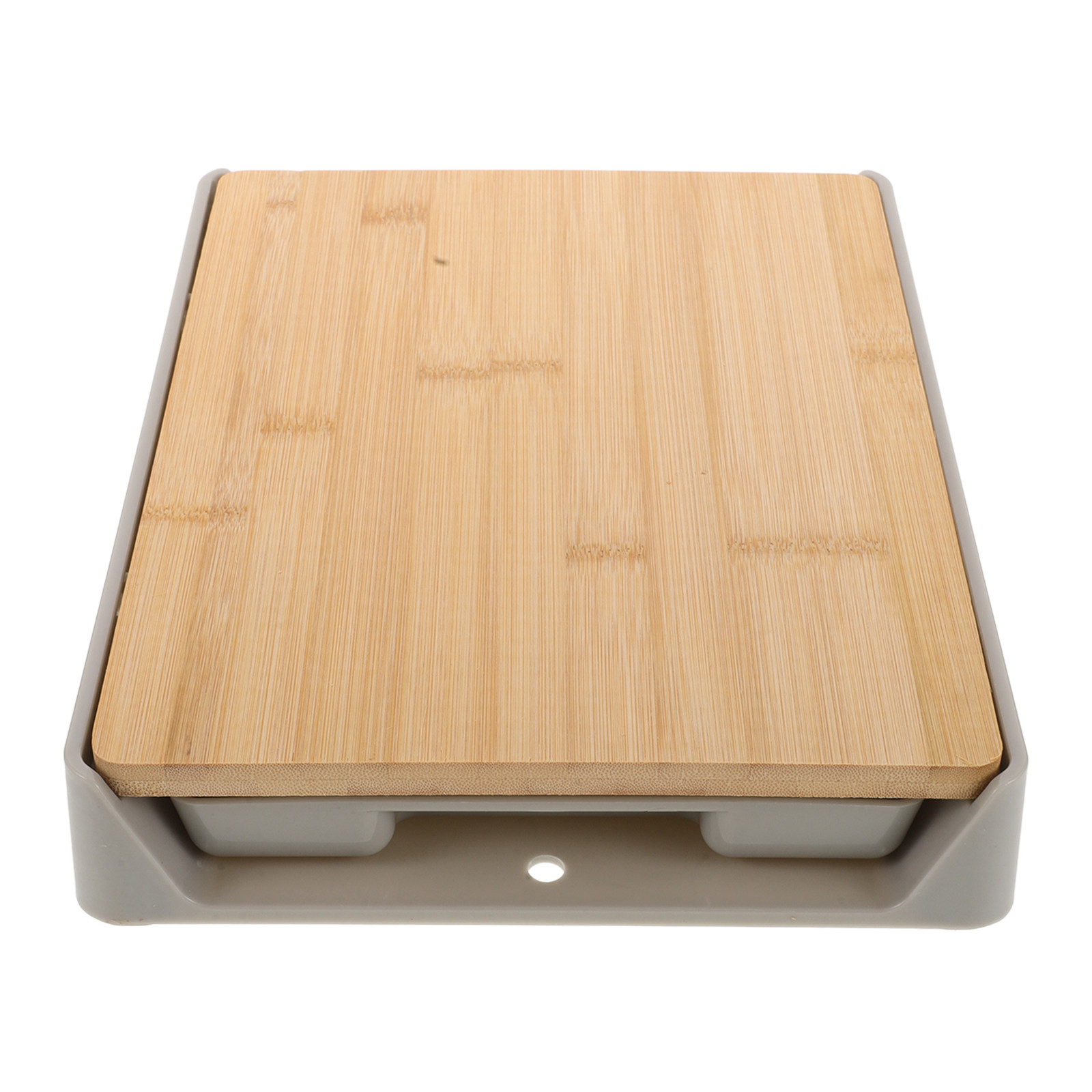 Food Storage Vegetables - Bamboo Cutting Board with Pull-Out Drawer