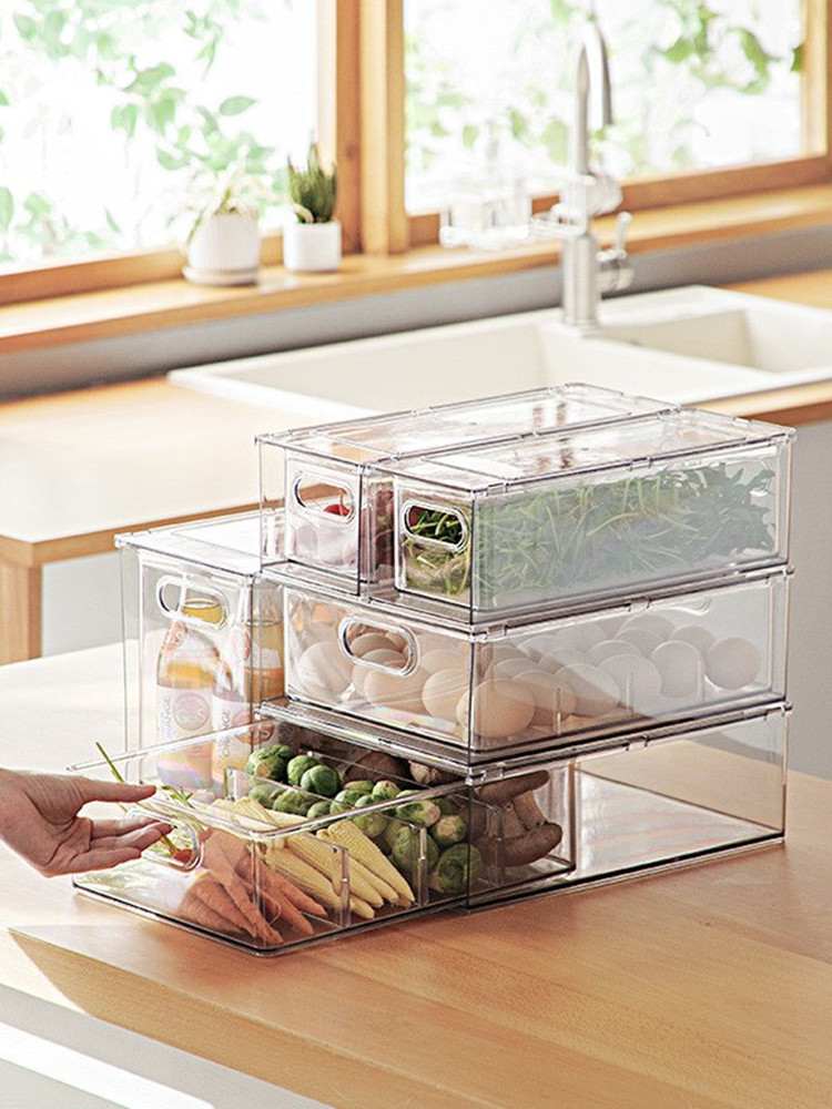 Food Storage Under Bed - Transparent Drawer Style Storage Box for