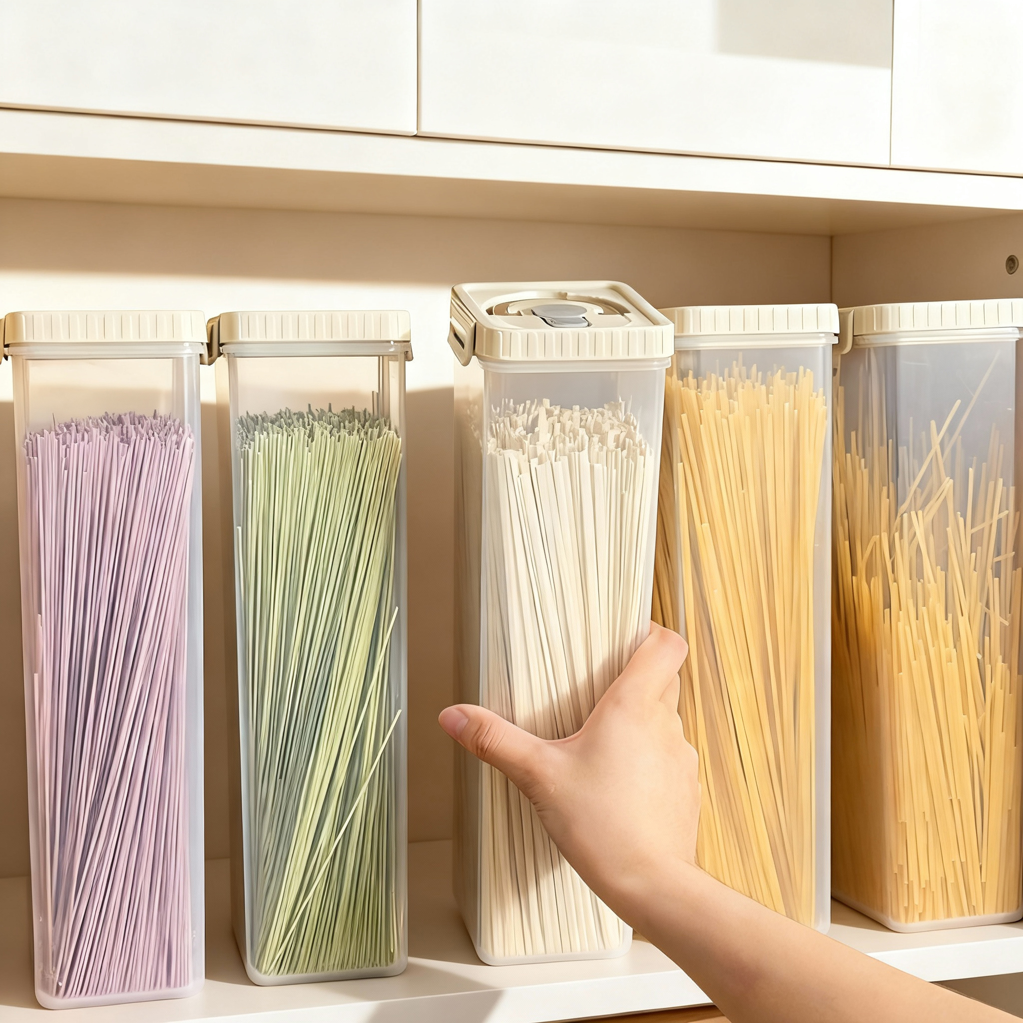 Food Storage Method - Noodles Sealed Storage Box With Handle