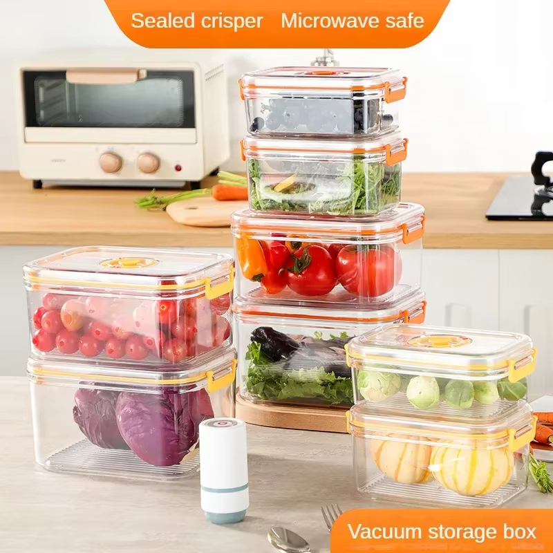 Food Storage Freezer Containers - Vacuum Fresh-keeping Box Refrigerator Sealed Canister