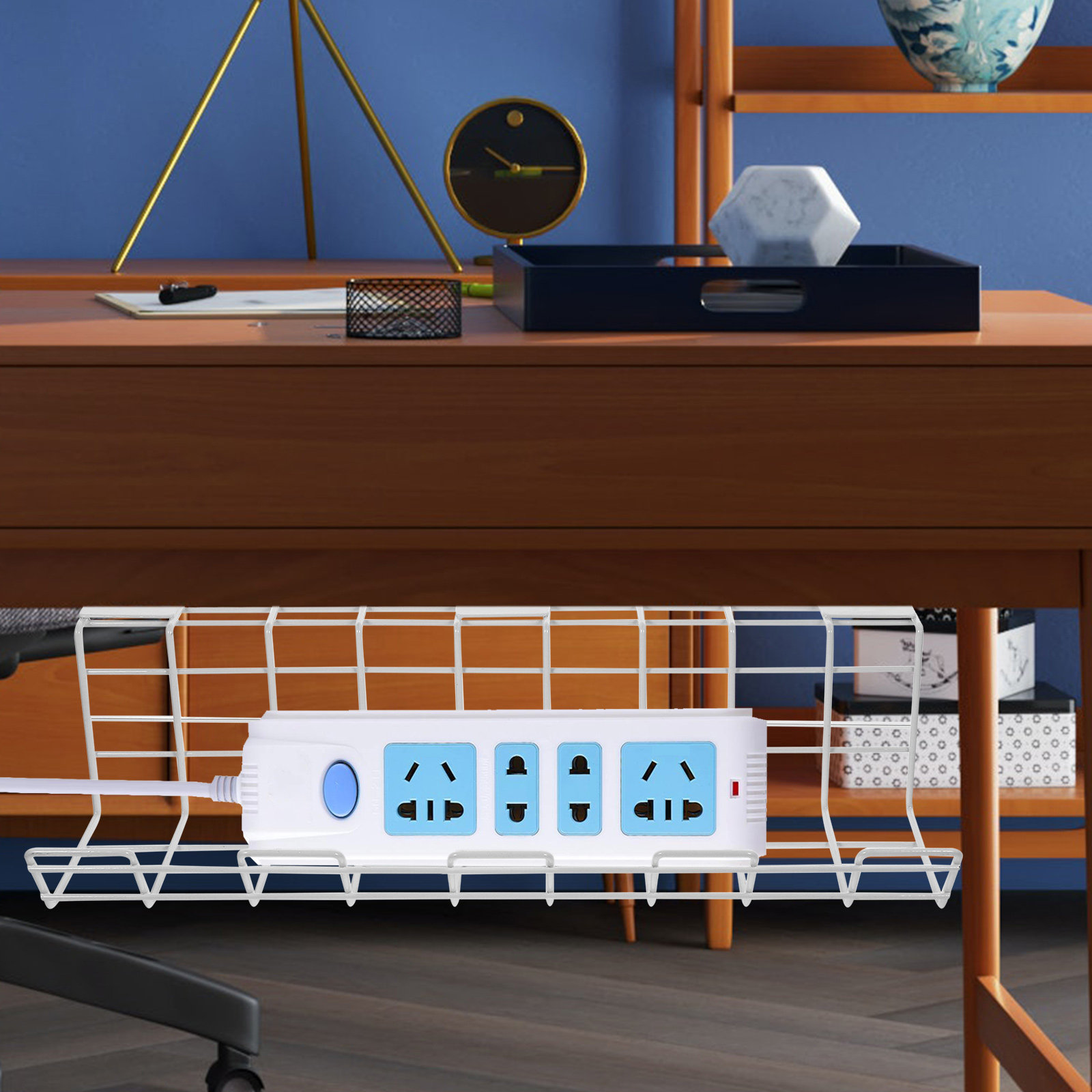Food Storage Rack - 2Pcs Under Desk Cable Management Racks