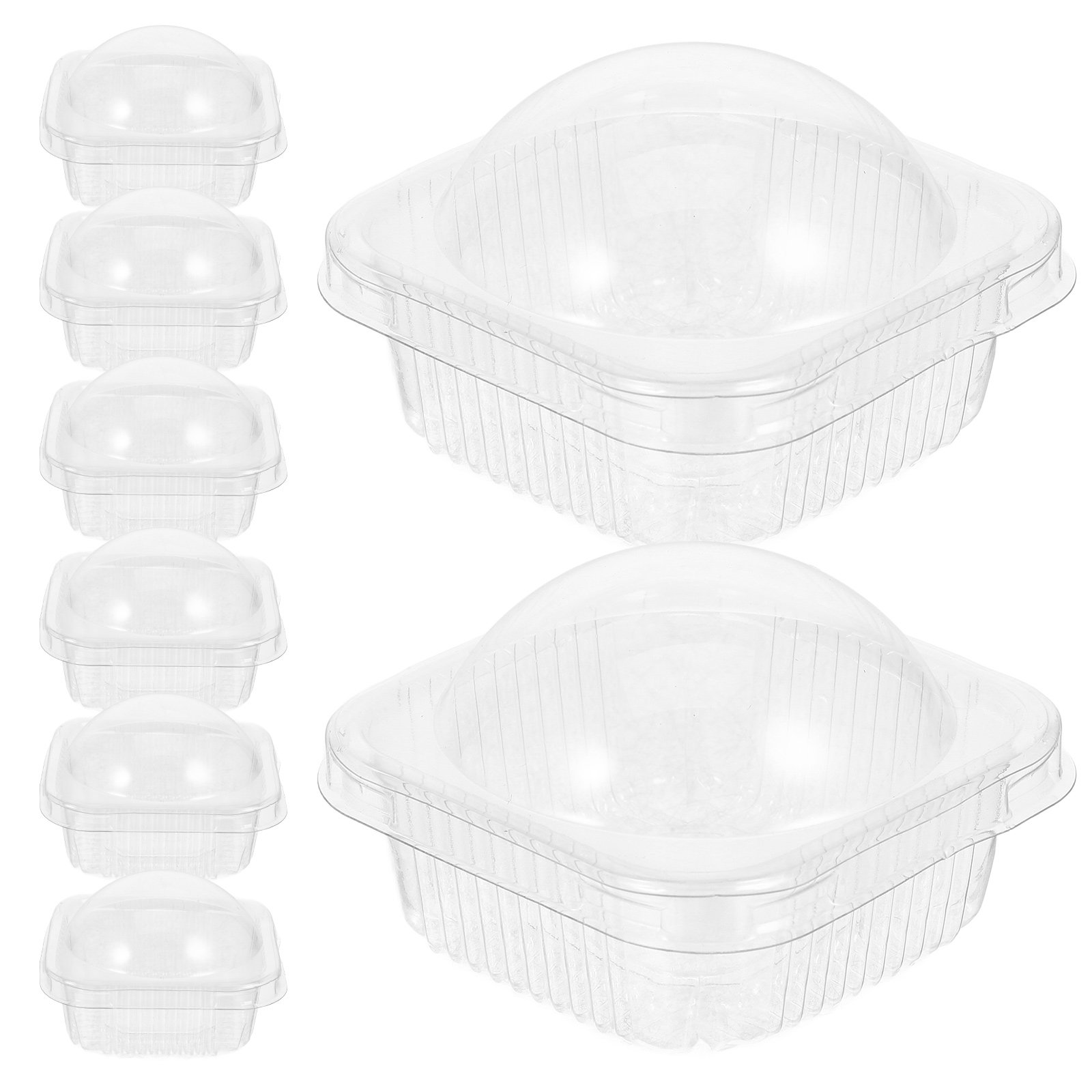 Food Storage Containers Plastic Box - 50Pcs Cake Packaging Clear Plastic Cupcake
