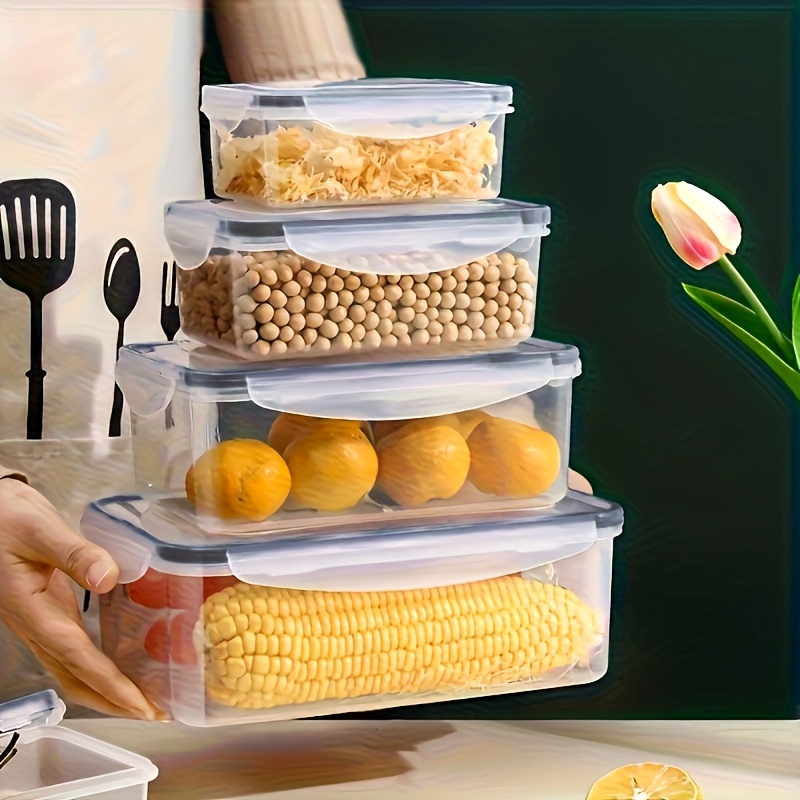 Food Storage Freezer Containers - 8-PC BPA-Free Airtight Food Containers with