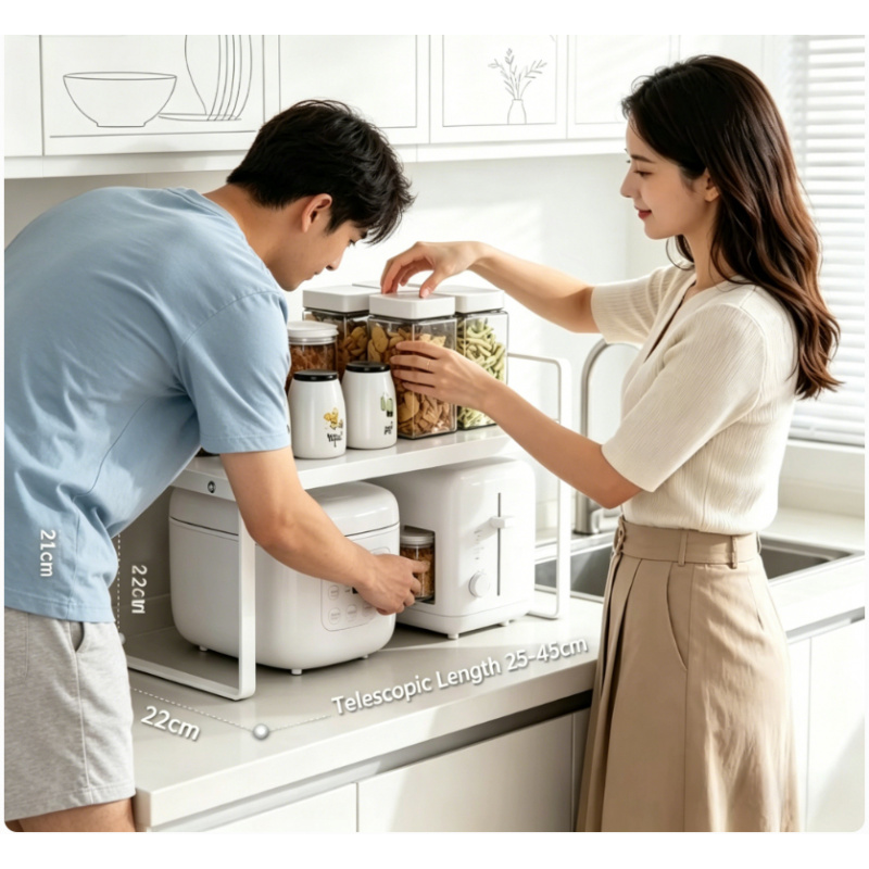 Food Storage Room - Household Layered Expandable Kitchen Storage Shelf
