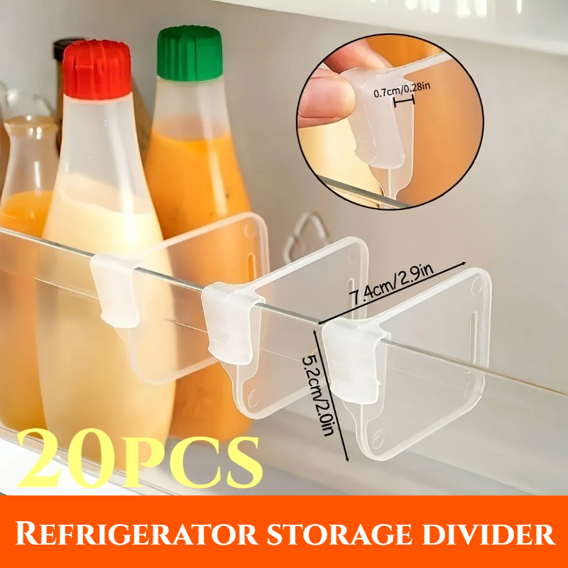 Food Storage For Room - 5-20PCS Sturdy Clear Refrigerator Organizer Dividers