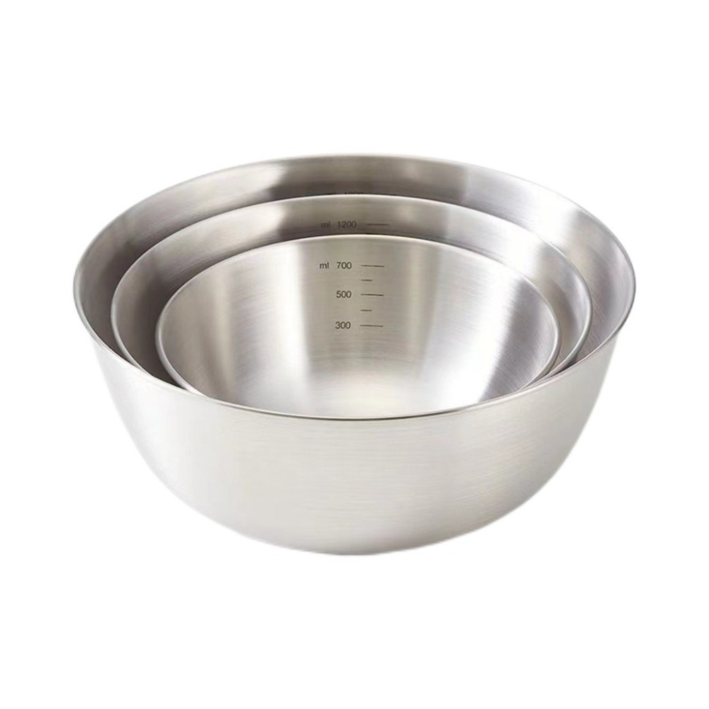 Food Storage For Room - 3pcs Stainless Steel Bowl Set with