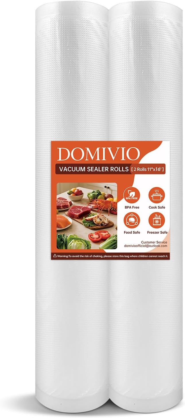 Food Storage Roll Bags - 2-Pack Vacuum Sealer Rolls, 11