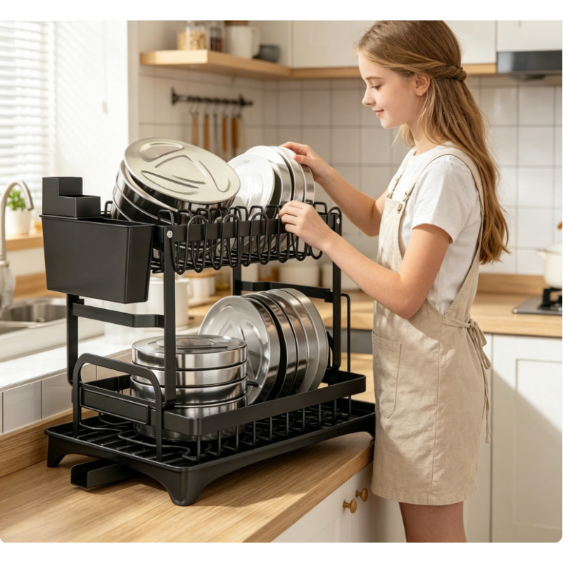 Food Storage Rack - Premium Large Dish Drying Rack 2
