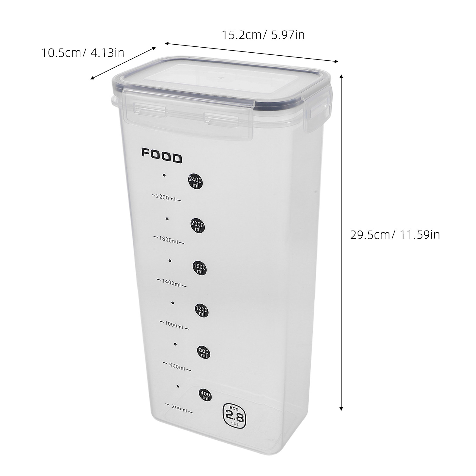 2Pcs Clear Grain Storage Box A - Food Storage Containers Plastic Box reseña y precio