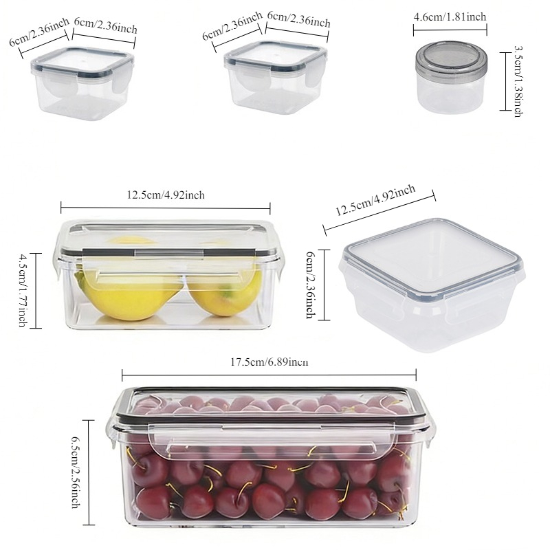 6-Piece Plastic Food Storage C - Food Storage Vegetables reseña y precio