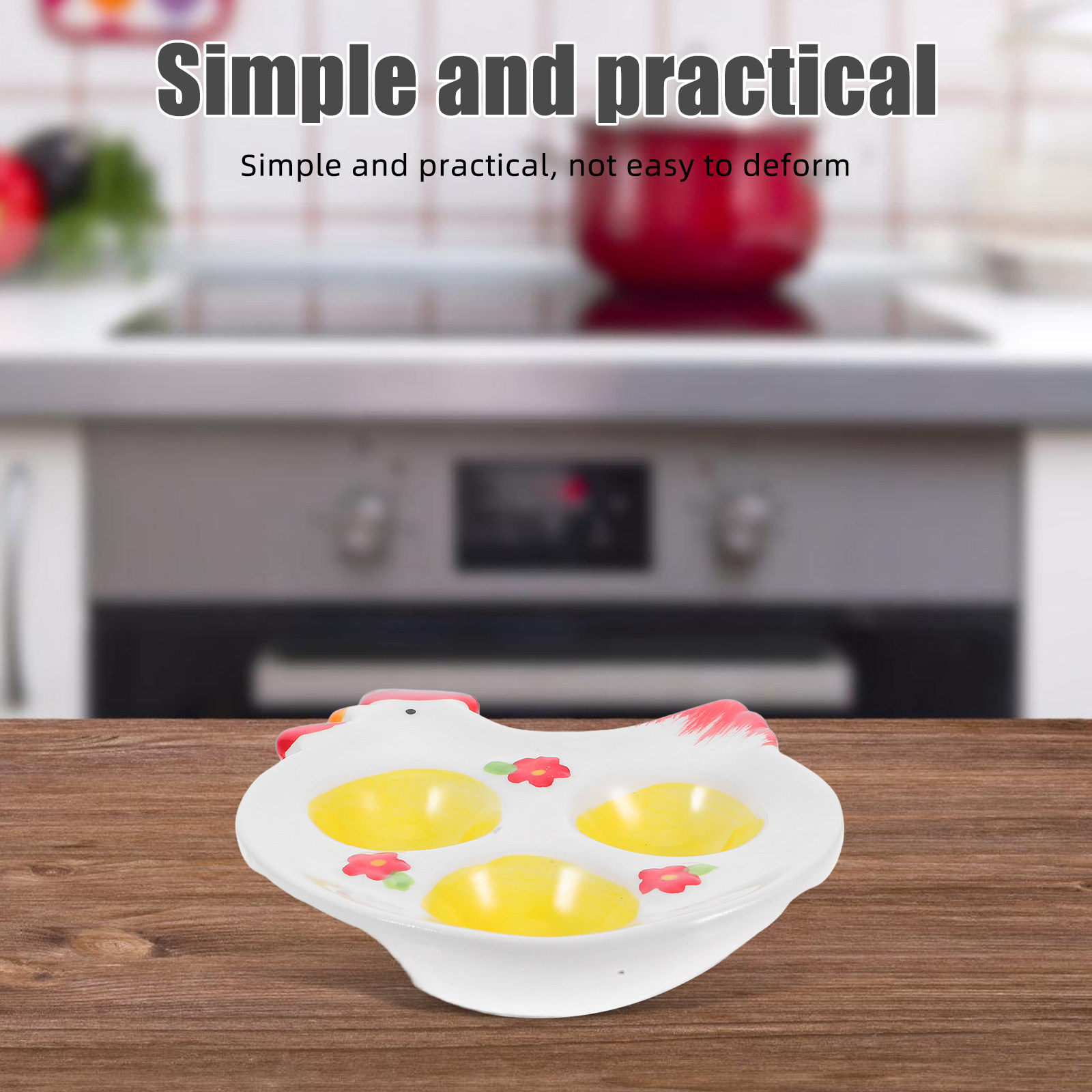 Chicken Shaped Egg Holder Thre - Egg Storage Holder reseña y precio