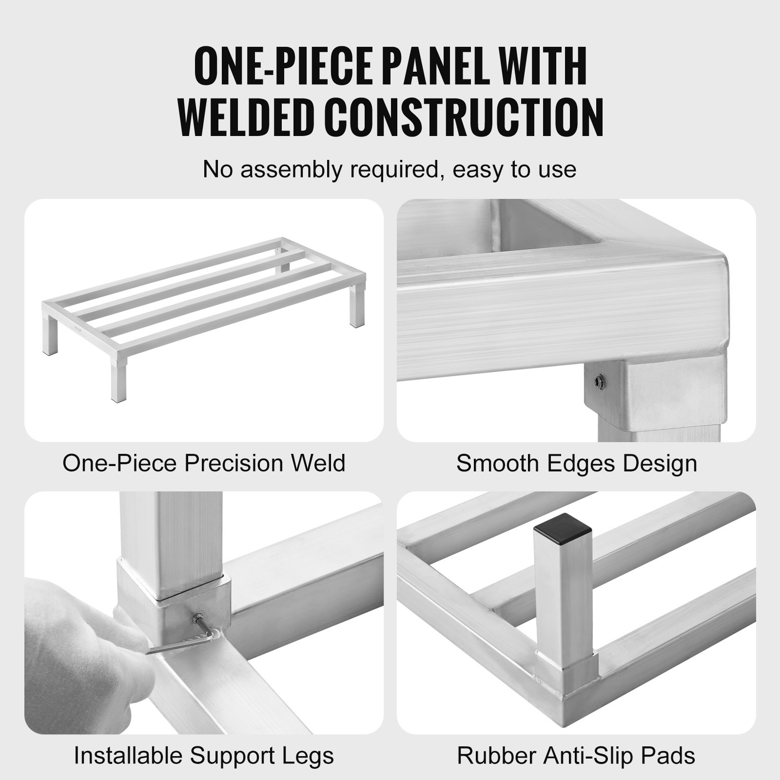Aluminum Dunnage Rack, 48” X 2 - Food Storage Rack reseña y precio
