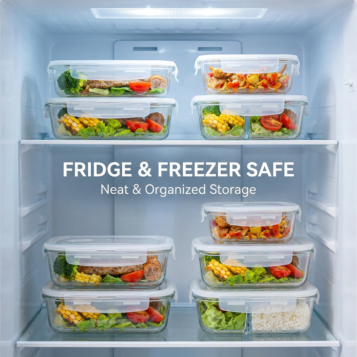 White Glass Bento Box,High Bor - Food Storage Glass Box reseña y precio