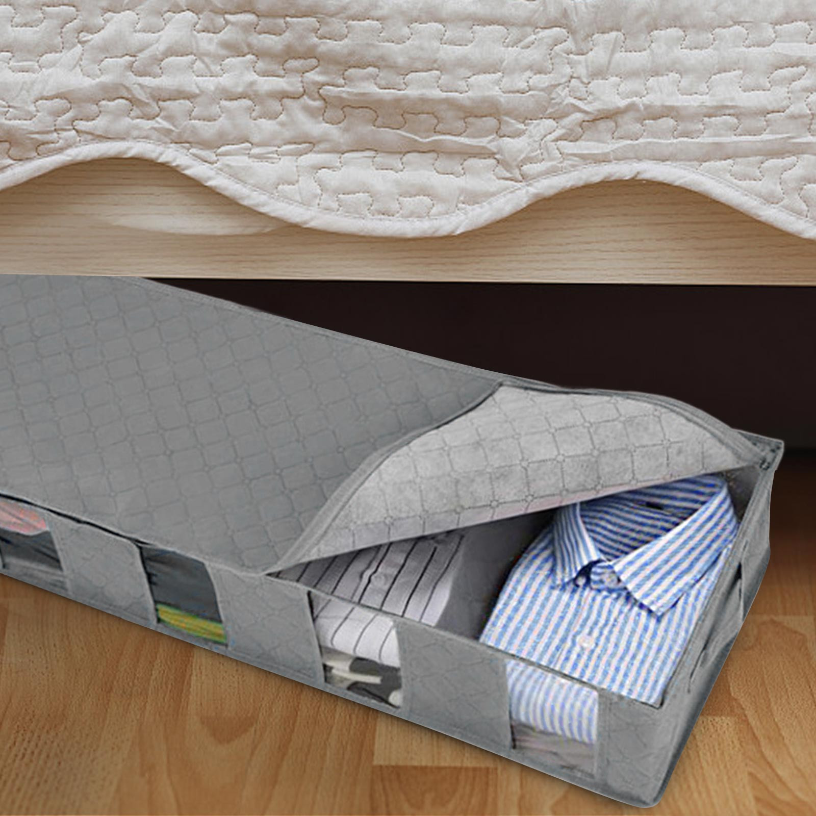 Under Bed Dust-Proof Storage O - Food Storage Under Bed reseña y precio