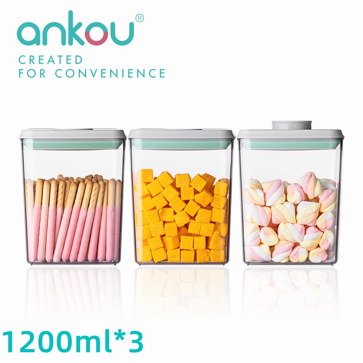Ankou 3Pcs 1.2L Pop Airtight F - Food Storage Method reseña y precio