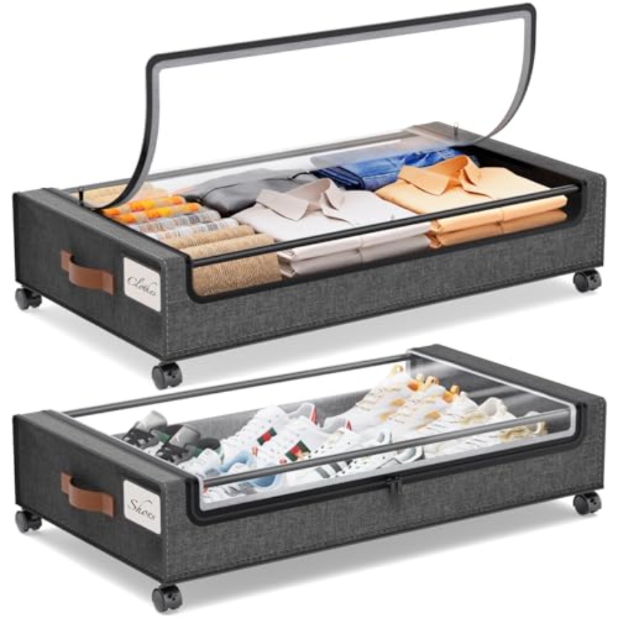 2026Under Bed Storage with Whe - Food Storage Under Bed reseña y precio