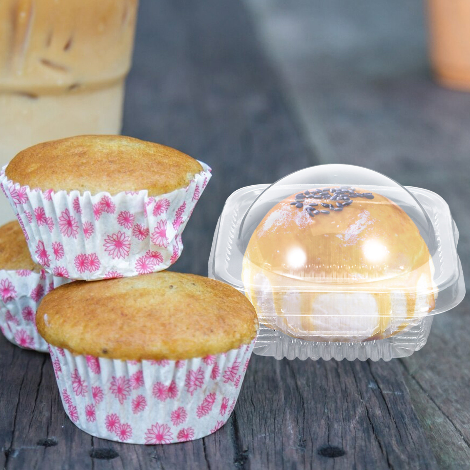 50Pcs Cake Packaging Clear Pla - Food Storage Containers Plastic Box reseña y precio
