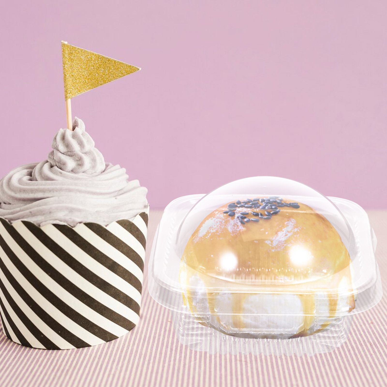 50Pcs Cake Packaging Clear Pla - Food Storage Containers Plastic Box reseña y precio