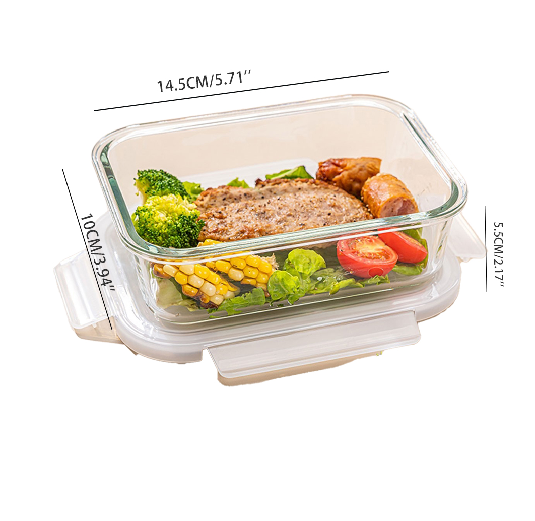 High Borosilicate Glass Lunch  - Food Storage Glass Box reseña y precio
