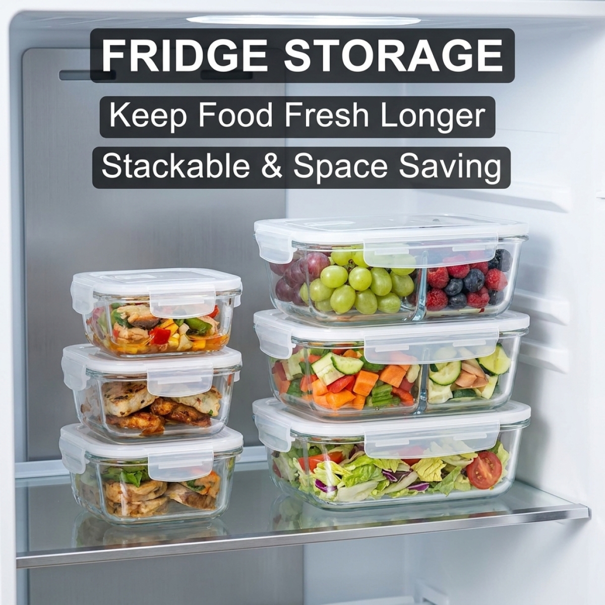 High Borosilicate Glass Lunch  - Food Storage Glass Box reseña y precio