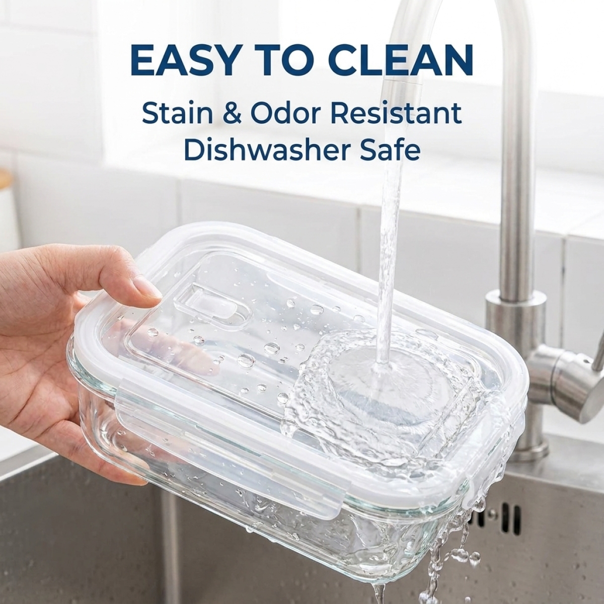 High Borosilicate Glass Lunch  - Food Storage Glass Box reseña y precio