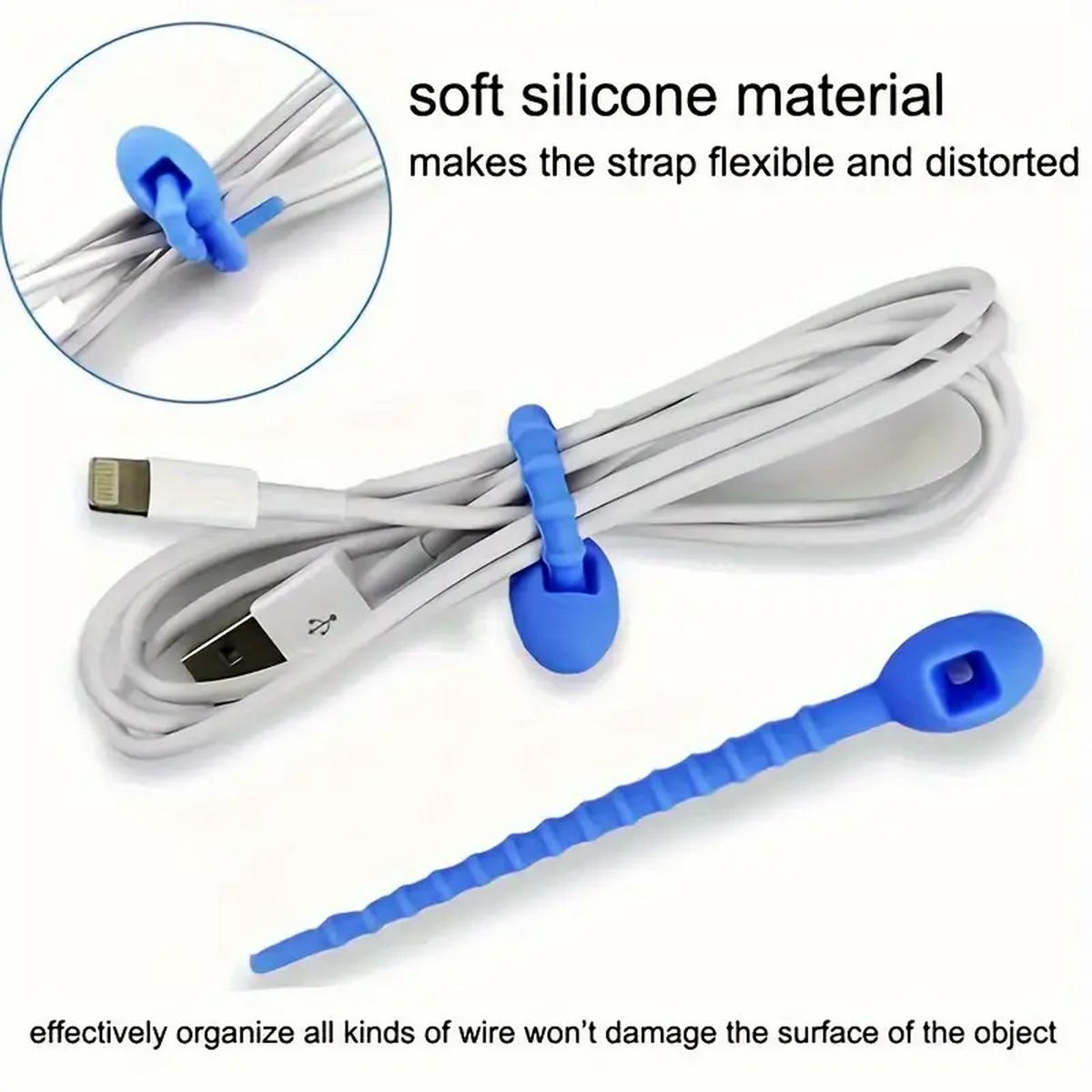 Silicone Reusable Cable Wire O - Food Storage Roll Bags reseña y precio