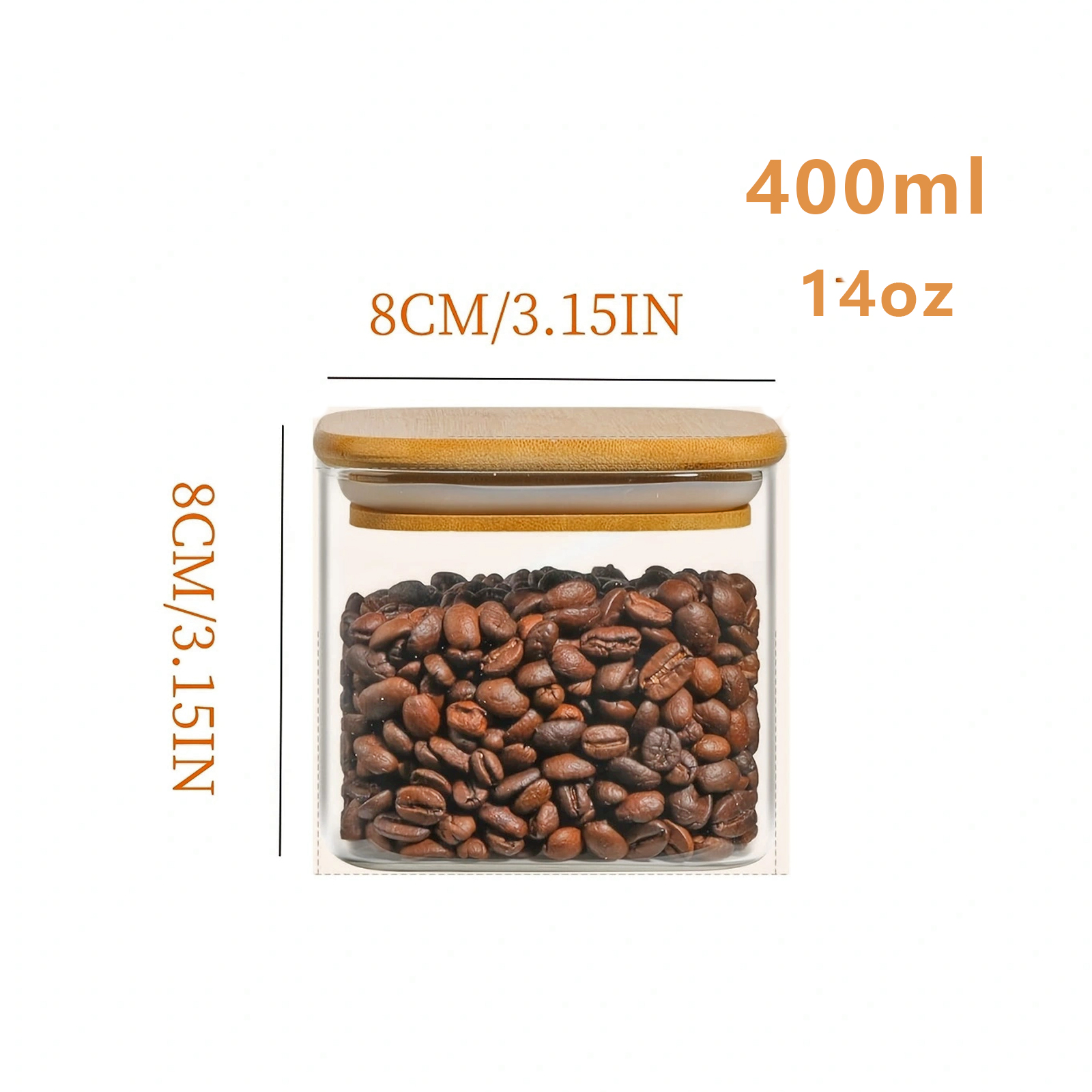 2/4/6/12Pcs-400Ml Square Glass - Food Storage Glass Box reseña y precio