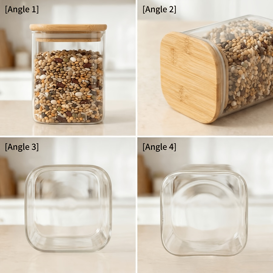 2/4/6/12Pcs-400Ml Square Glass - Food Storage Glass Box reseña y precio