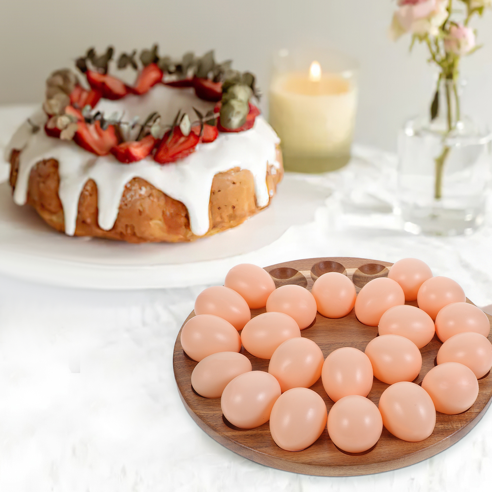 Acacia Egg Tray Storage Rack D - Egg Storage Holder reseña y precio