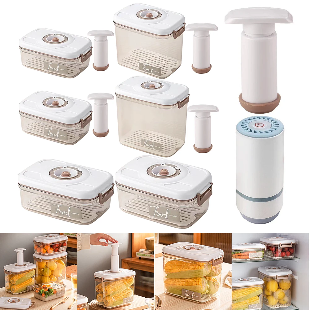 Vacuum Food Storage Box Vacuum - Food Storage Containers Plastic Box reseña y precio