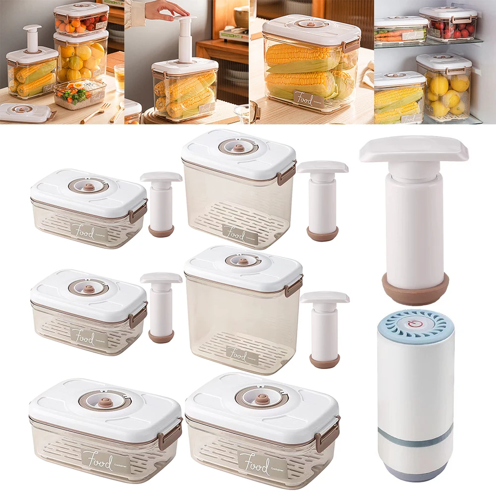 Vacuum Food Storage Box Vacuum - Food Storage Containers Plastic Box reseña y precio