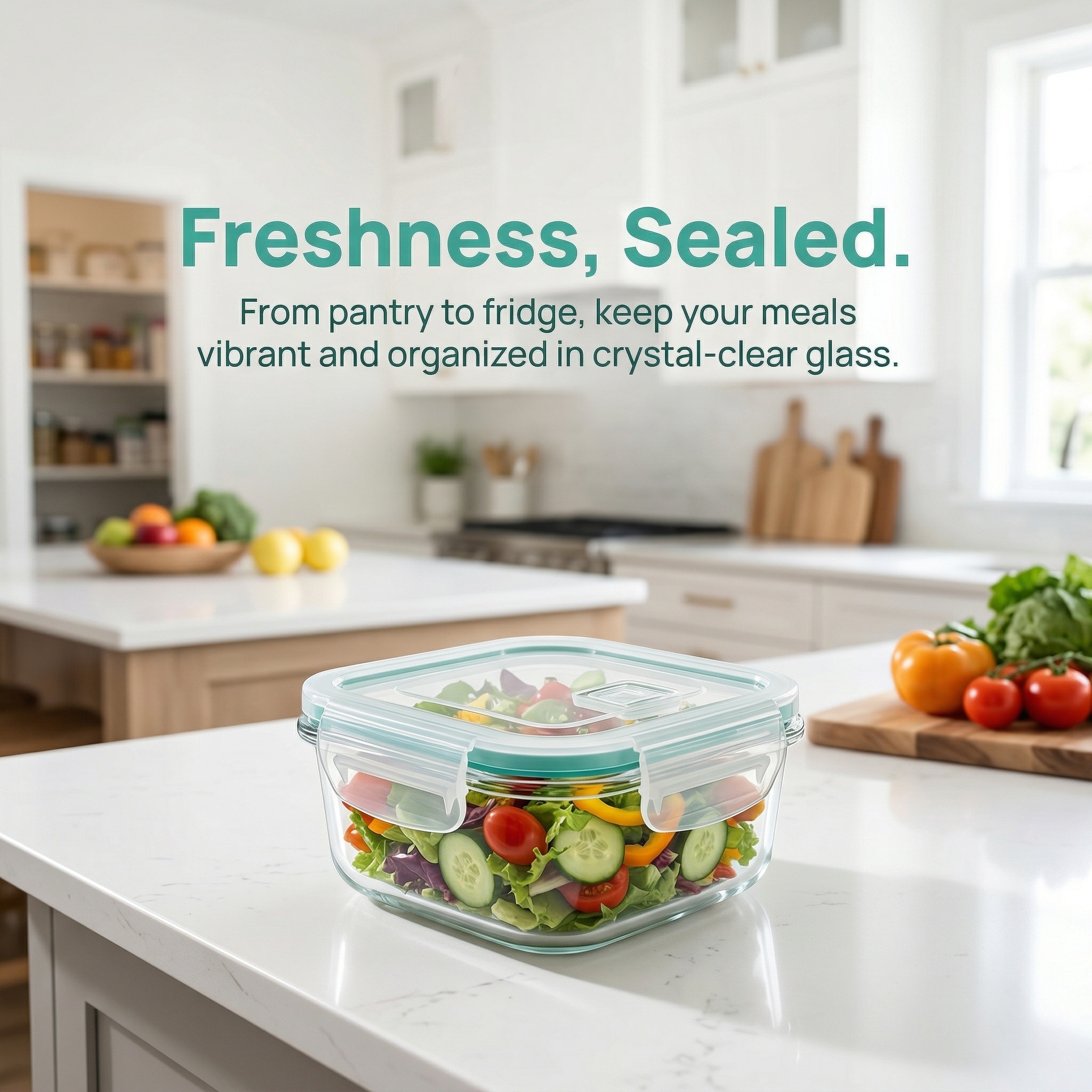 A set of 8 food storage contai - Food Storage Glass Box reseña y precio