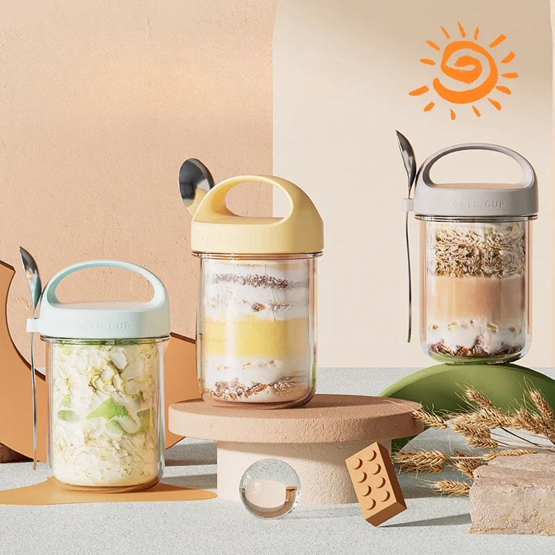 430ML New Breakfast Cups Oatme - Food Storage Glass Box reseña y precio