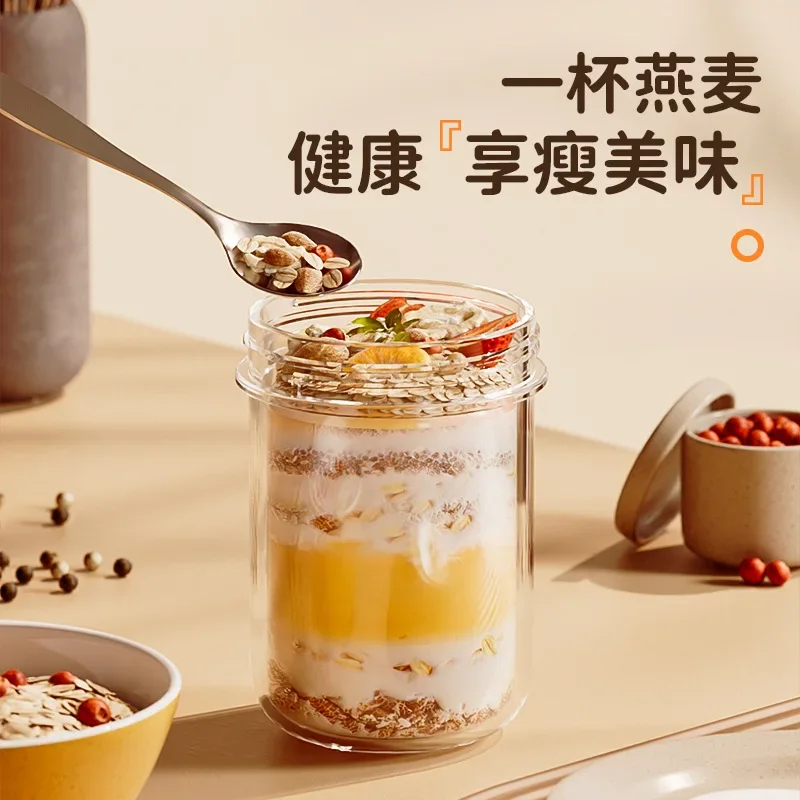 430ML New Breakfast Cups Oatme - Food Storage Glass Box reseña y precio