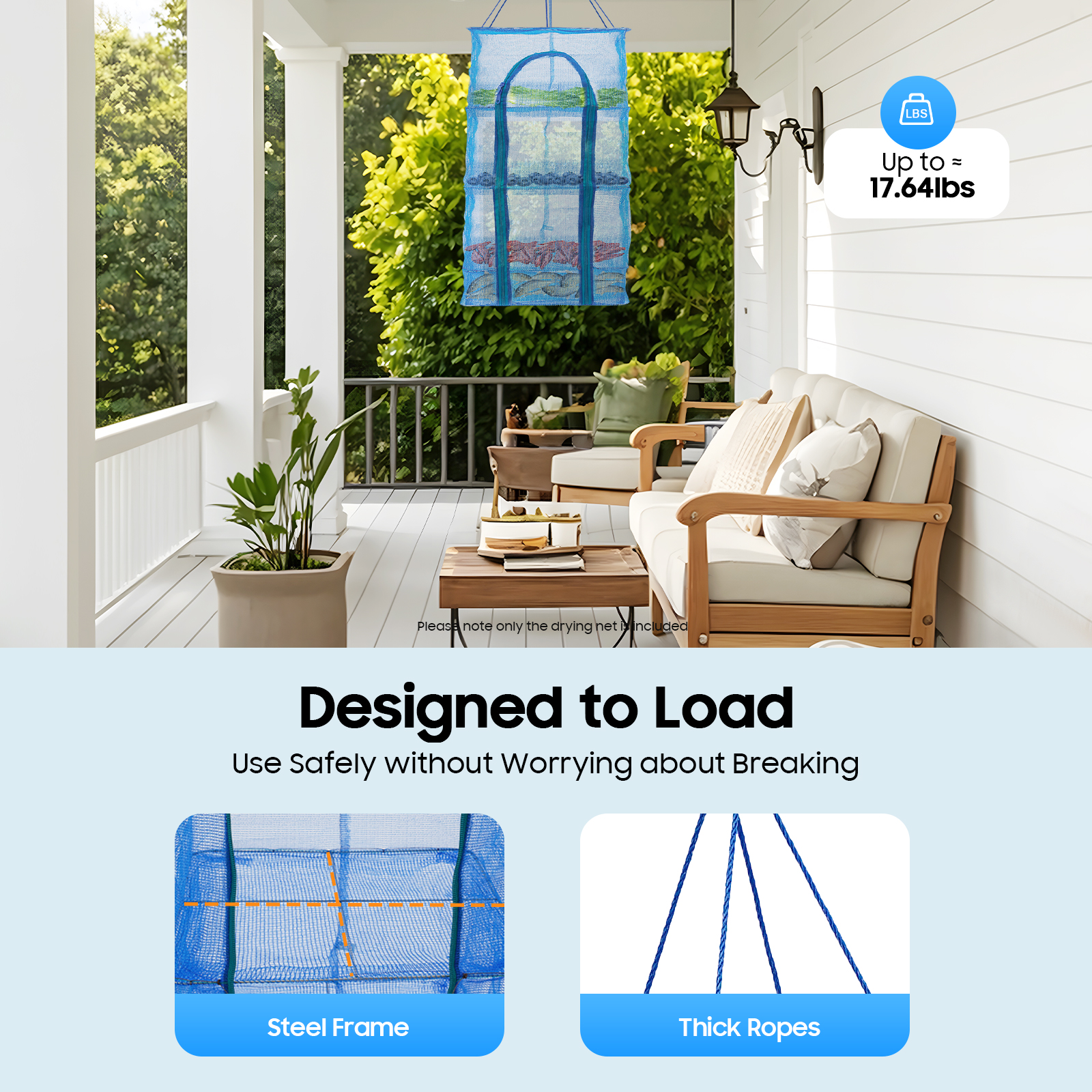 4-Tier Hanging Drying Net Rack - Food Storage Rack reseña y precio