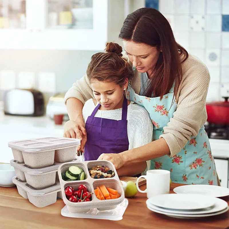 4 Grids Food Storage Box Porta - Food Storage Freezer Containers reseña y precio