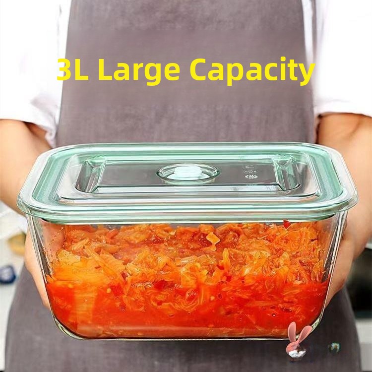 Large Capaci Glass Container S - Food Storage Glass Box reseña y precio