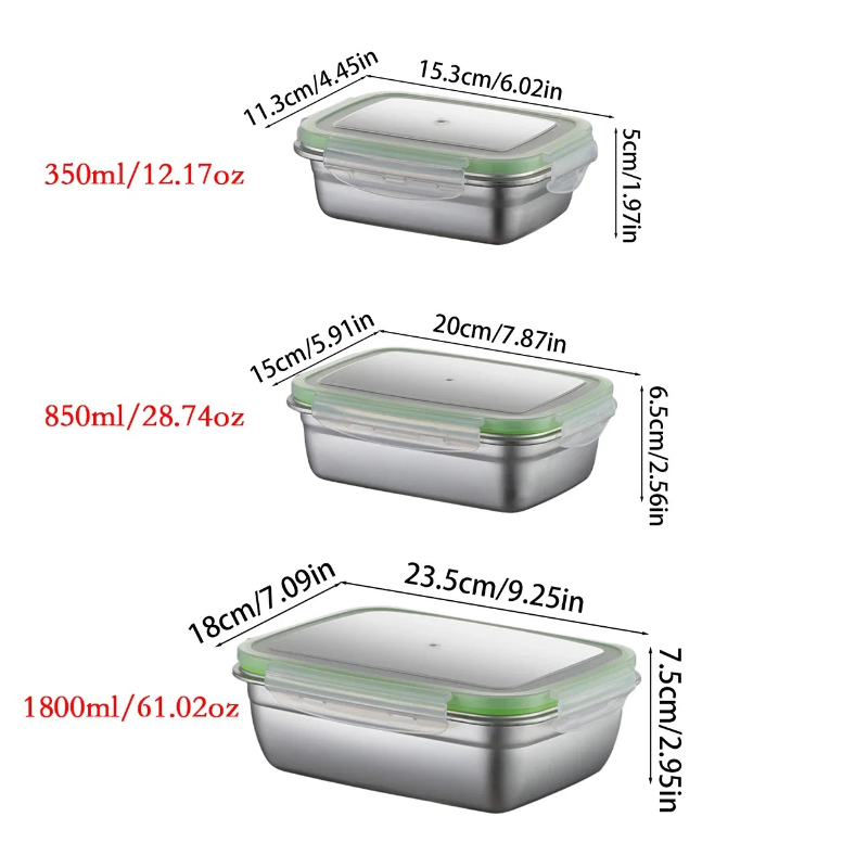 304 Stainless Steel Lunch Box  - Food Storage Method reseña y precio
