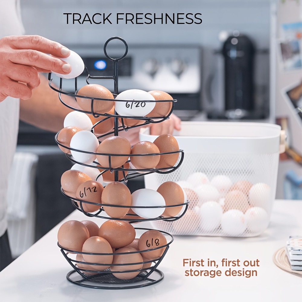 Metal Wire Spiral Egg Holder,  - Egg Storage Holder reseña y precio