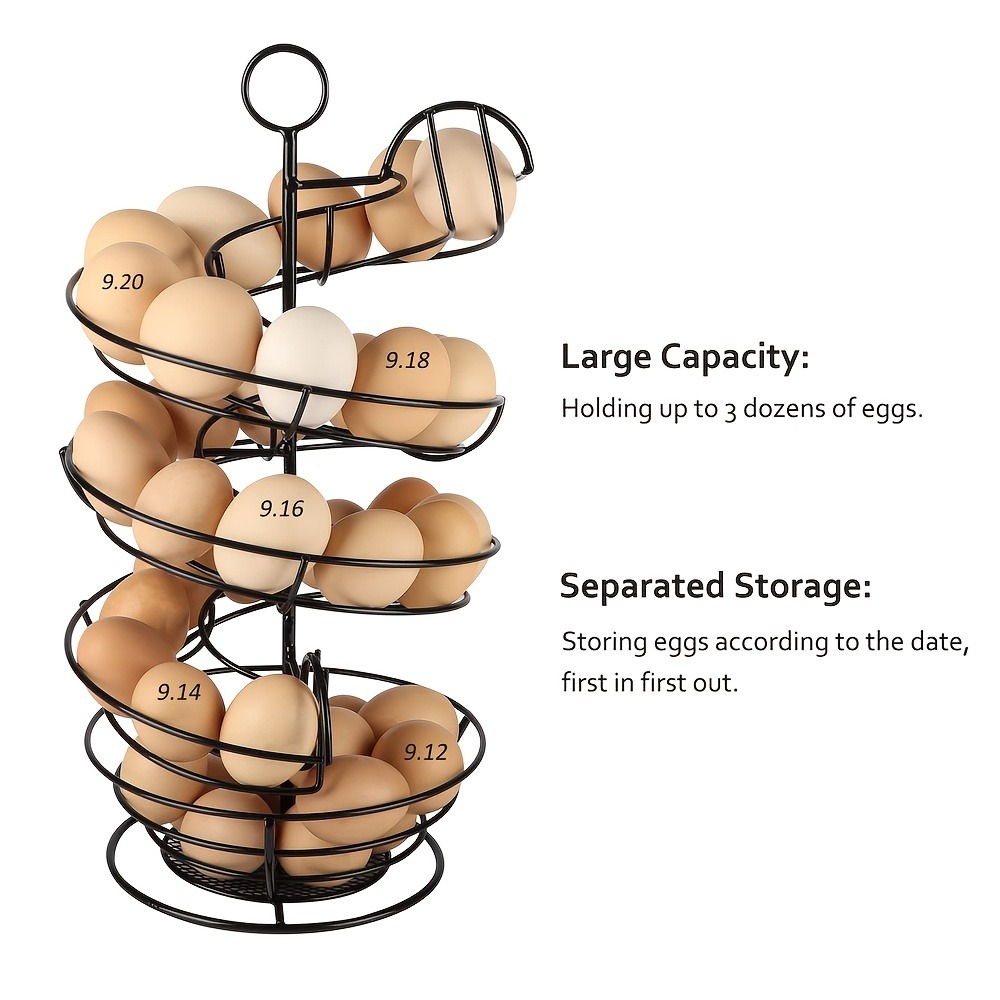 Metal Wire Spiral Egg Holder,  - Egg Storage Holder reseña y precio