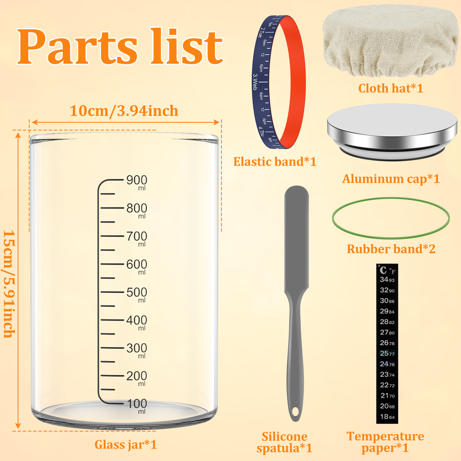 Sourdough Starter Jar Kit 900m - Food Storage Glass Box reseña y precio