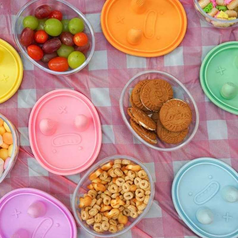 Generic No Mess Snack Box Sili - Food Storage Glass Box reseña y precio