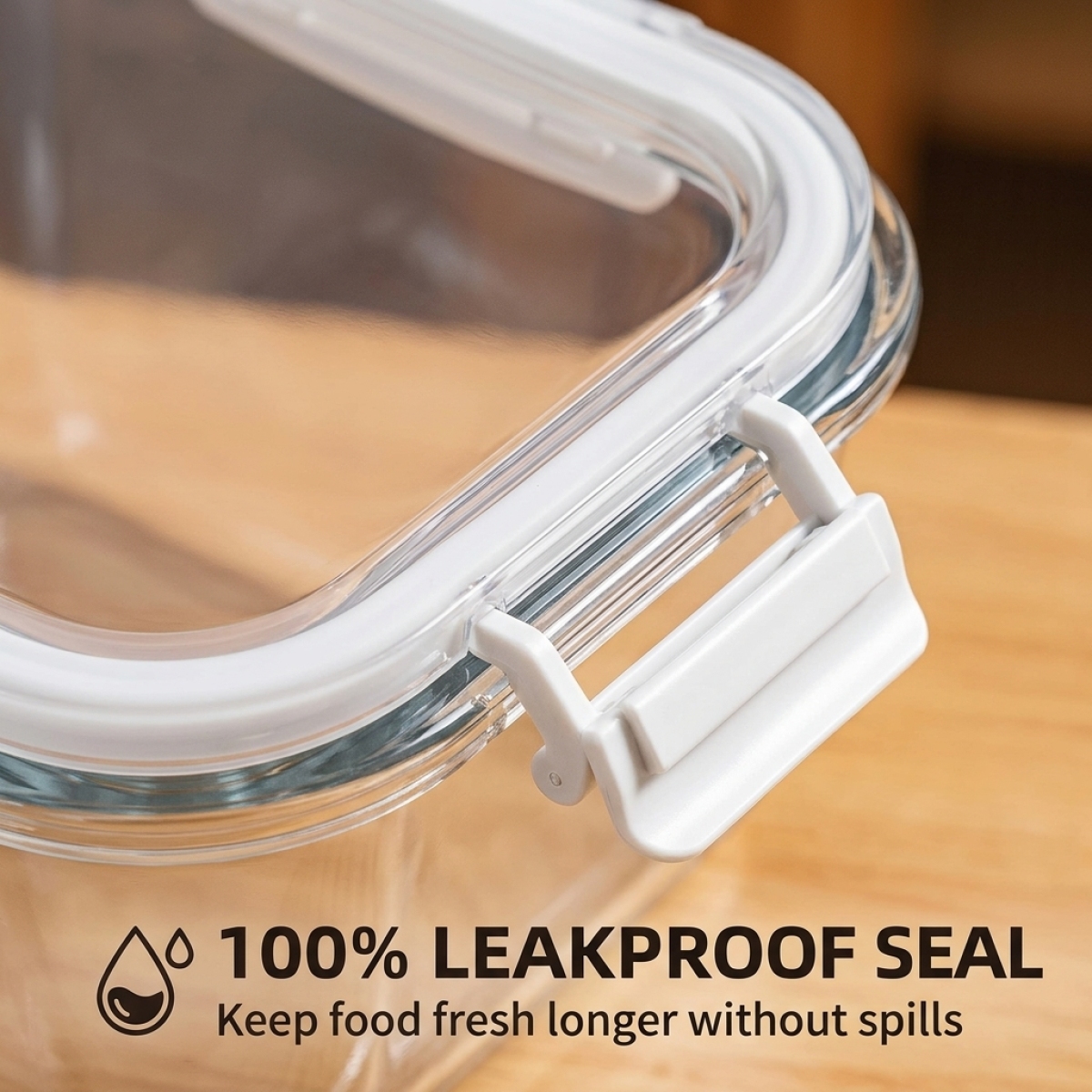 Large Capacity Borosilicate Gl - Food Storage Glass Box reseña y precio