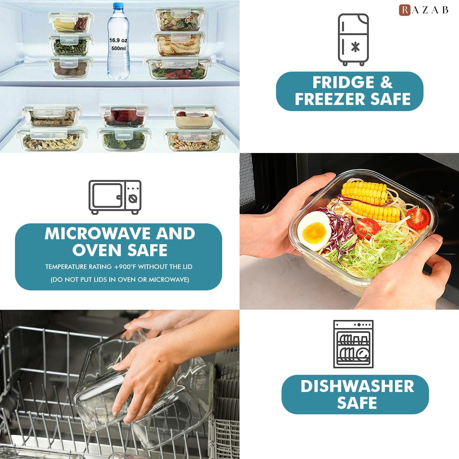 24 Pc Airtight Glass Food Stor - Food Storage Freezer Containers reseña y precio