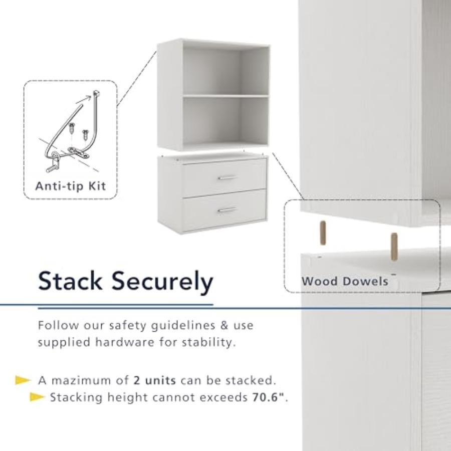 Apexa Wooden Stackable Storage - Food Storage Under Bed reseña y precio