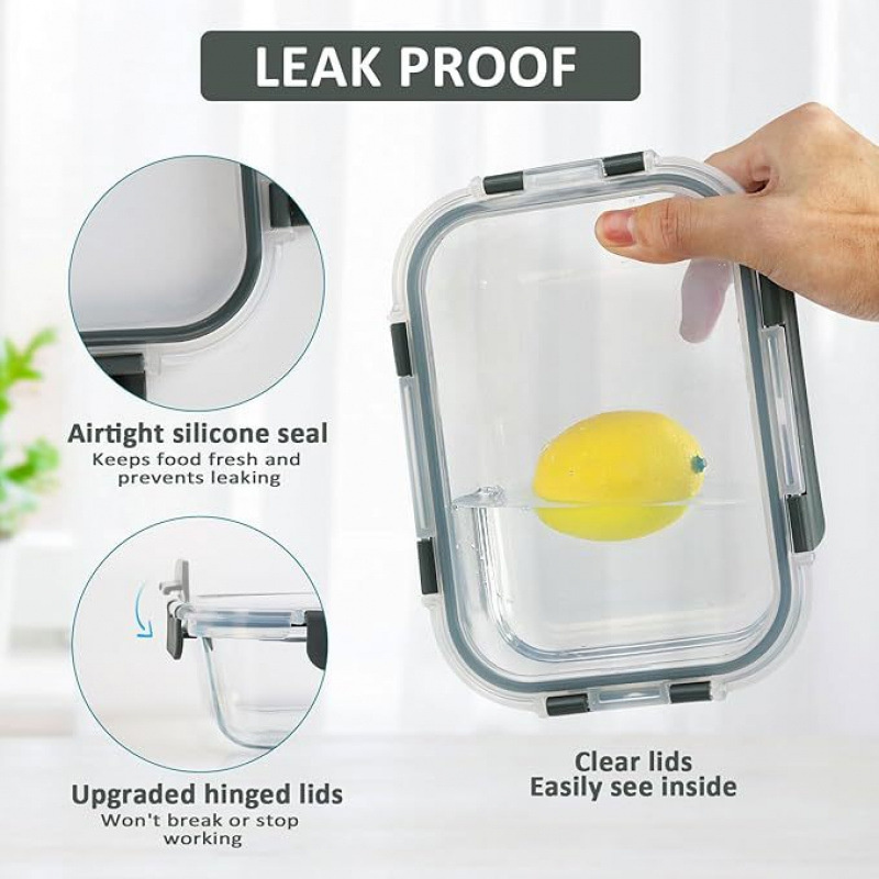 Glass Food Storage Container W - Food Storage Glass Box reseña y precio