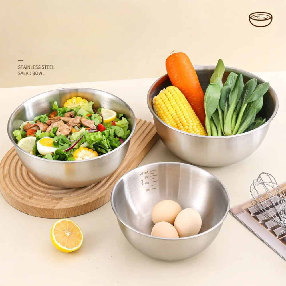 3pcs Stainless Steel Bowl Set  - Food Storage For Room reseña y precio