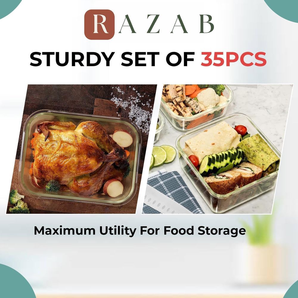 Pc Set Glass Food Storage Cont - Food Storage Glass Box reseña y precio