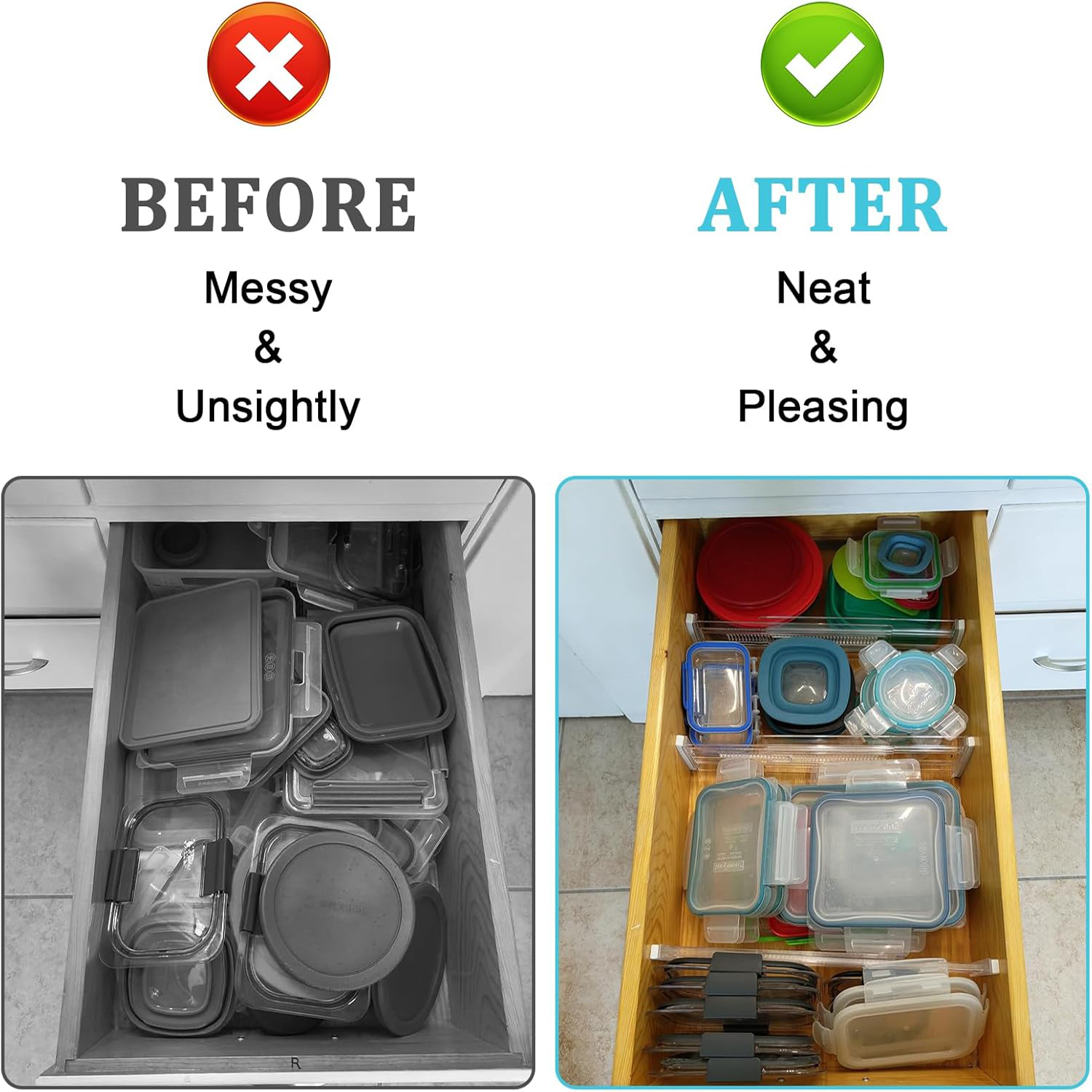 4/6/8/12 Pack Expandable Drawe - Food Storage For Room reseña y precio
