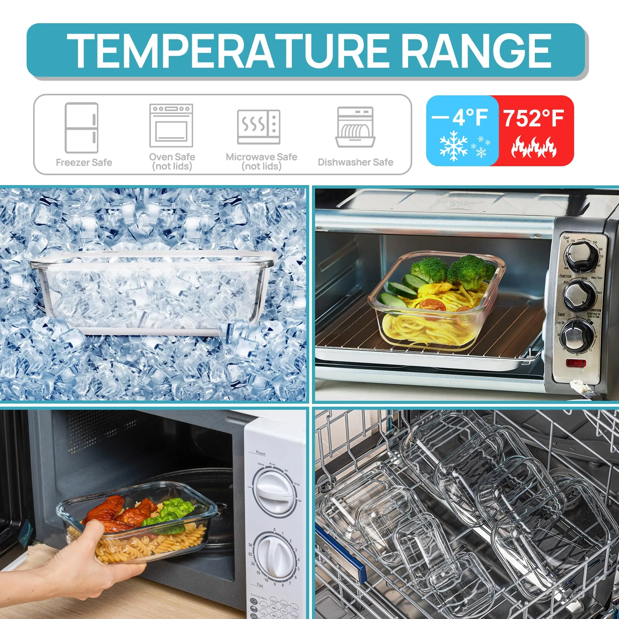 Glass Lunch Box Food Storage C - Food Storage Glass Box reseña y precio